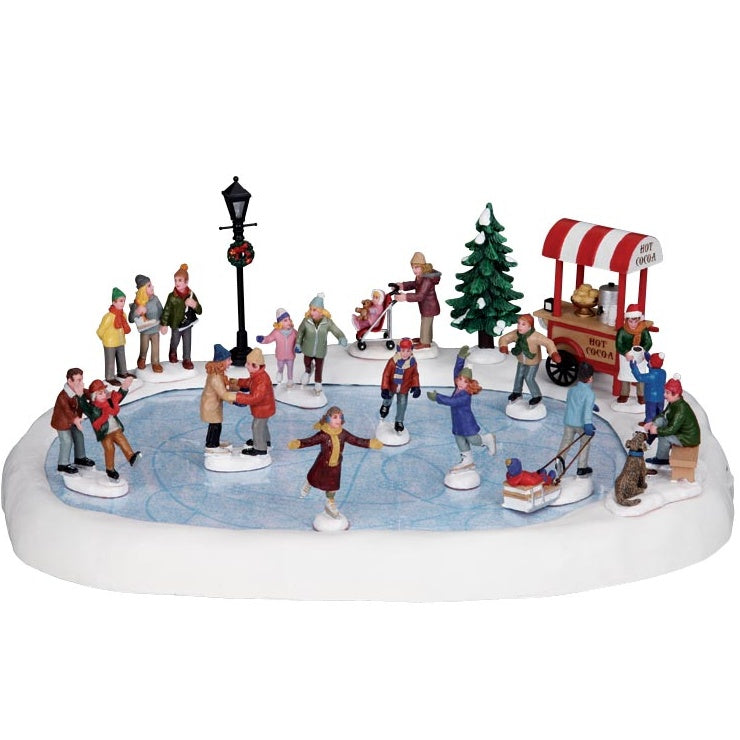 LEMAX Village Skating Pond with Sound, with 4.5V Adaptor #94048